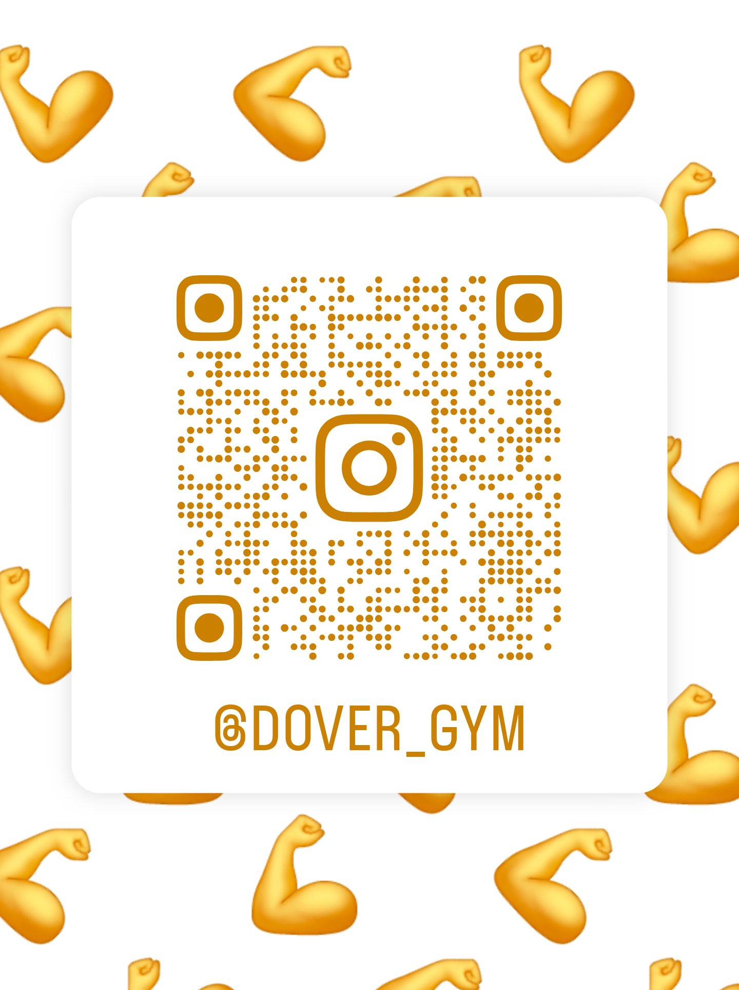 Scan to follow @dover_gym on Instagram